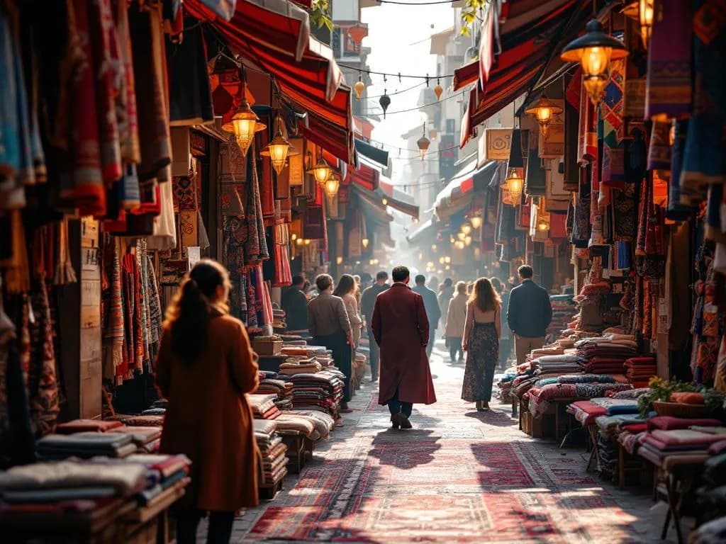 Tekstil fabrikasında renkli kumaş topları ve üretim hattı