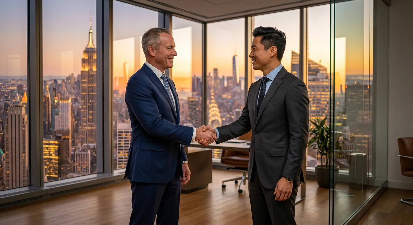 Toko Trading professional team in meeting